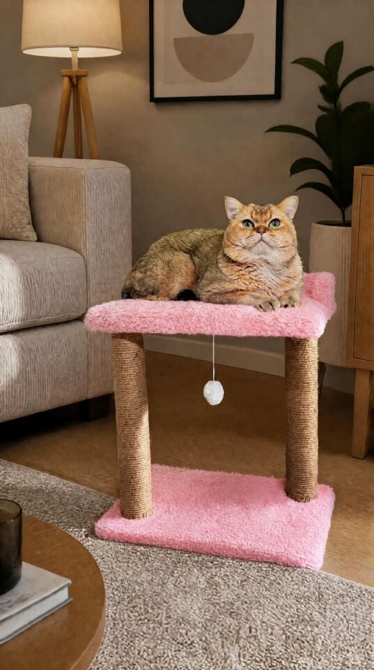 PETiTOYS Platform Süngerli Oturaklı Kedi Tırmalaması Pembe